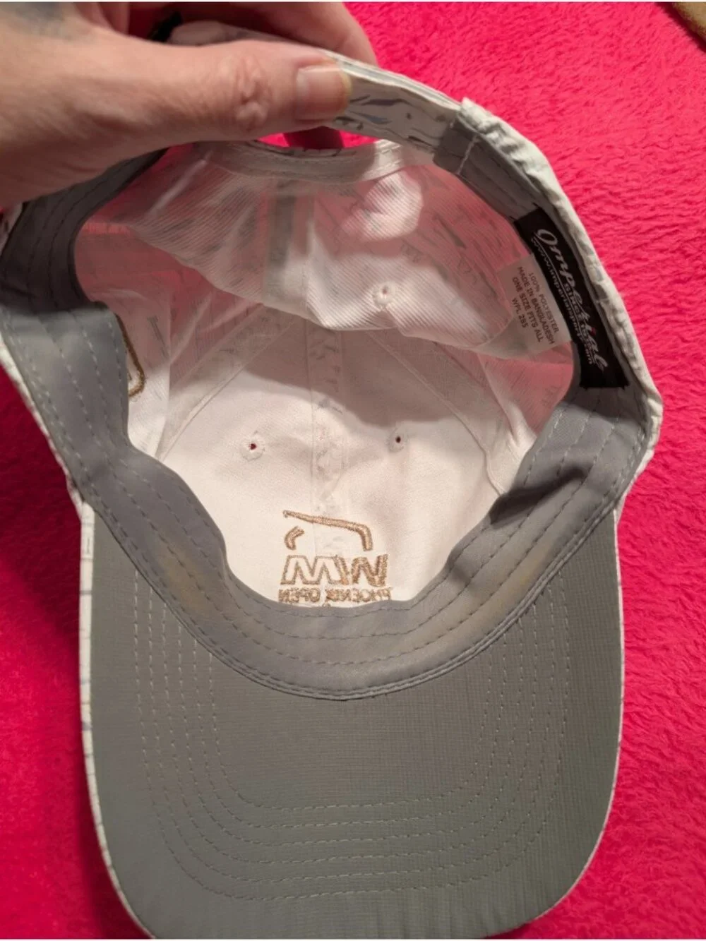 WM Phoenix Open TPC Scottsdale Golf Hat Imperial White Desert Print Performance